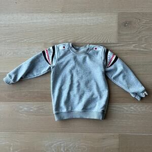 Bape Baby Kids Shark Sweatshirt sz 5/6